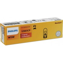 ΛΑΜΠΑ PHILIPS T10 12V-5W W2.1x9.5d (Χωρίς κάλυκα)