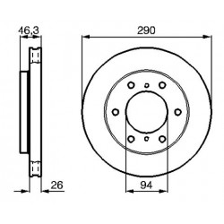 ΔΙΣΚΟΣ ΦΡΕΝΩΝ ΕΜΠΡΟΣ MITSUBISHI PAJERO