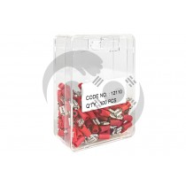 ΑΚΡΟΔΕΚΤΕΣ ΜΕ ΜΟΝΩΣΗ ΚΟΚΚΙΝΟΙ ΣΥΡΤΑΡΩΤΟΙ ΘΗΛΥΚΟΙ 4,7 mm 100 Τεμάχια