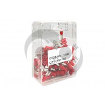 ΑΚΡΟΔΕΚΤΕΣ ΜΕ ΜΟΝΩΣΗ ΚΟΚΚΙΝΟΙ ΣΥΡΤΑΡΩΤΟΙ ΘΗΛΥΚΟΙ 6,4 mm 100 Τεμάχια