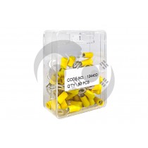 ΑΚΡΟΔΕΚΤΕΣ ΜΕ ΜΟΝΩΣΗ ΚΙΤΡΙΝΟΙ ΘΗΛΕΙΑ 6,4 mm 50 Τεμάχια