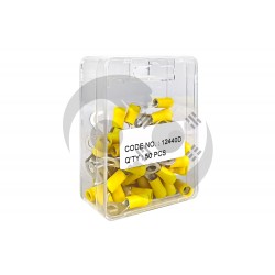 ΑΚΡΟΔΕΚΤΕΣ ΜΕ ΜΟΝΩΣΗ ΚΙΤΡΙΝΟΙ ΘΗΛΕΙΑ 6,4 mm 50 Τεμάχια