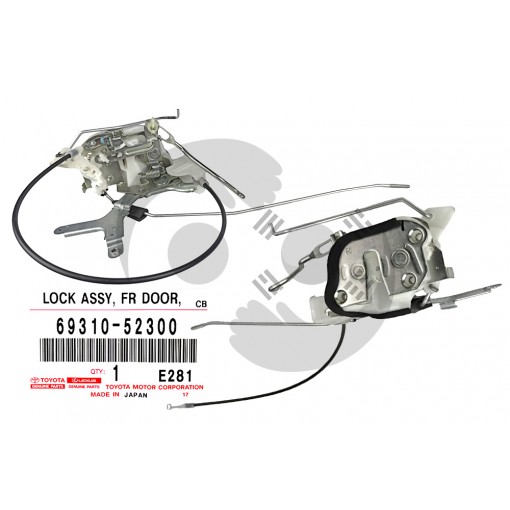 ΚΛΕΙΔΑΡΙΑ ΠΟΡΤΑΣ ΕΜΠΡΟΣ RH TOYOTA YARIS P10 (Power lock)