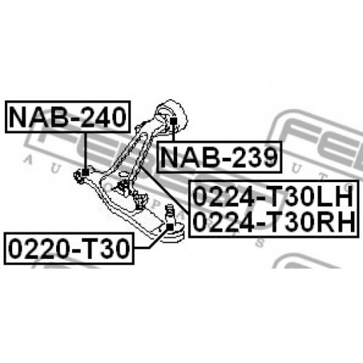 ΜΠΑΛΑΚΙ ΨΑΛΙΔΙΟΥ ΚΑΤΩ NISSAN XTRAIL T30 2000-2006