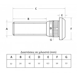 ΜΠΟΥΖΟΝΙ ΤΡΟΧΟΥ MAZDA (Αριστερόστροφο)
