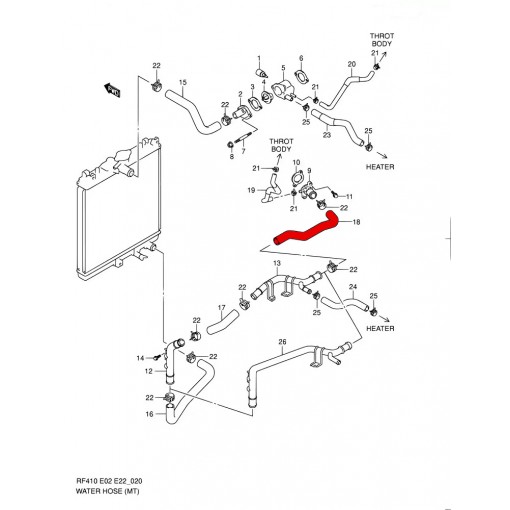 ΚΟΛΛΑΡΟ ΨΥΓΕΙΟΥ ΚΑΤΩ No3 SUZUKI ALTO/MARUTI RF410 2004-2008 (F8D/F10D)