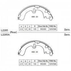 ΣΙΑΓΩΝΕΣ ΦΡΕΝΩΝ ΠΙΣΩ TOYOTA CELICA T16,T18,CARINA E T19 JPP ΣΙΑΓΩΝΕΣ ΦΡΕΝΩΝ ΠΙΣΩ TOYOTA CELICA T16,T18,CARINA E T19 JPP